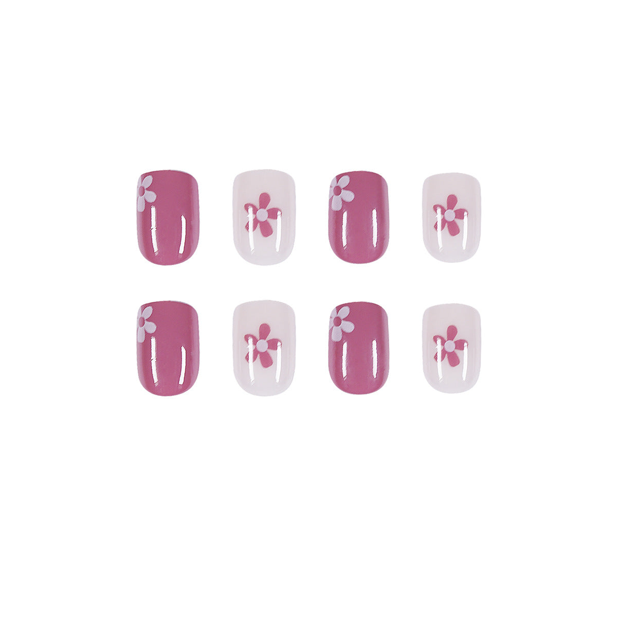 Roland Purple Flower Wear Nail Art Finished Fake Nail Nail Patch Nail Patch Soft Nail Removable Nail Patch｜365nails