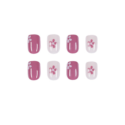 Roland Purple Flower Wear Nail Art Finished Fake Nail Nail Patch Nail Patch Soft Nail Removable Nail Patch｜365nails