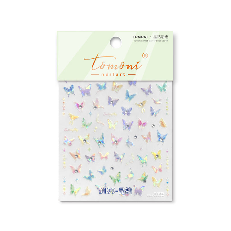 全息水晶蝴蝶 – 虹彩美甲裝飾組