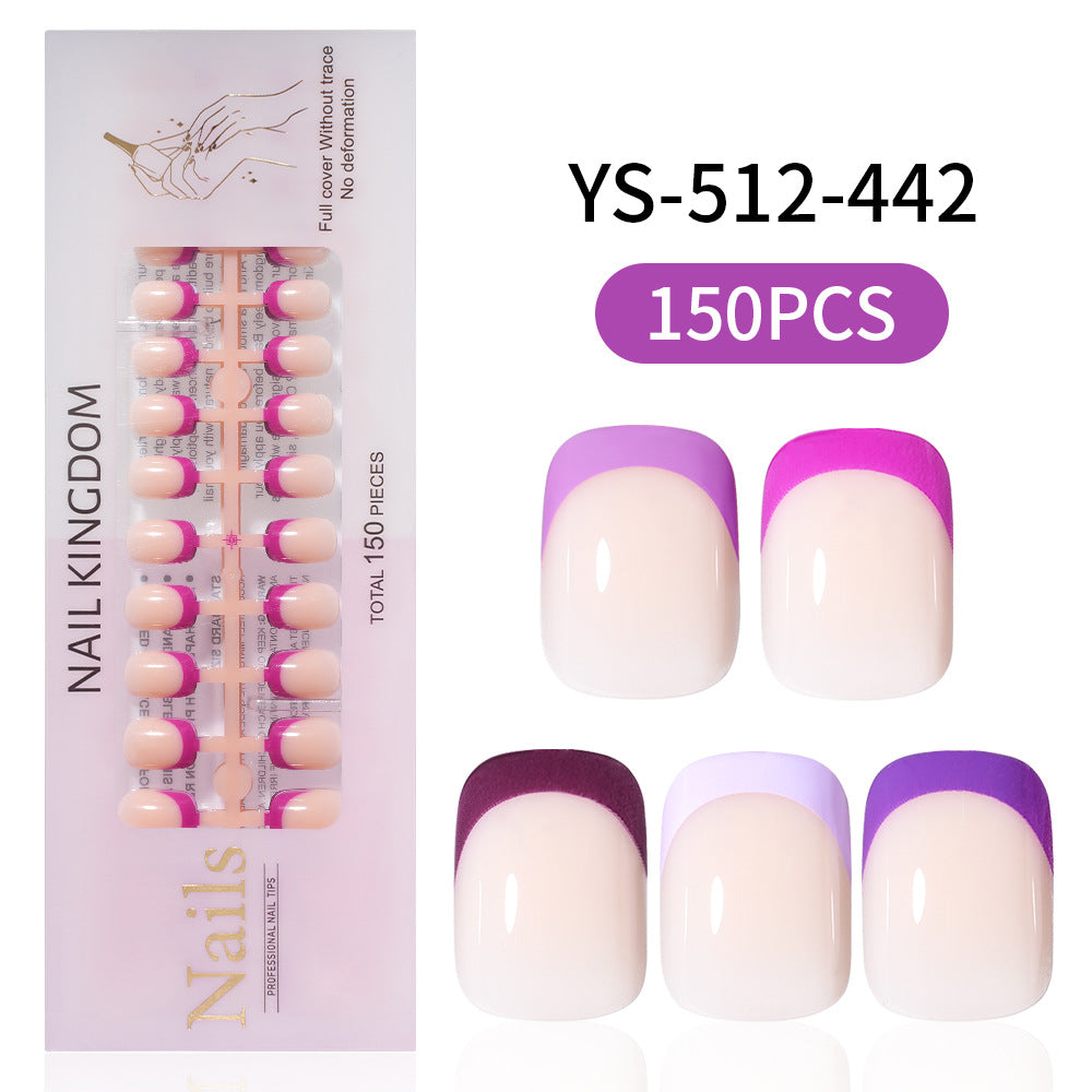 法式穿戴甲 五色無縫可拆卸美甲甲片，150片盒裝 (MOQ=3)