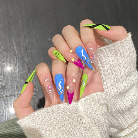 Handmade Wearable Nail Art  Wearable Nail Art Spice Girl Cyber Nail Art Detachable Wearable Nail New | 365nails