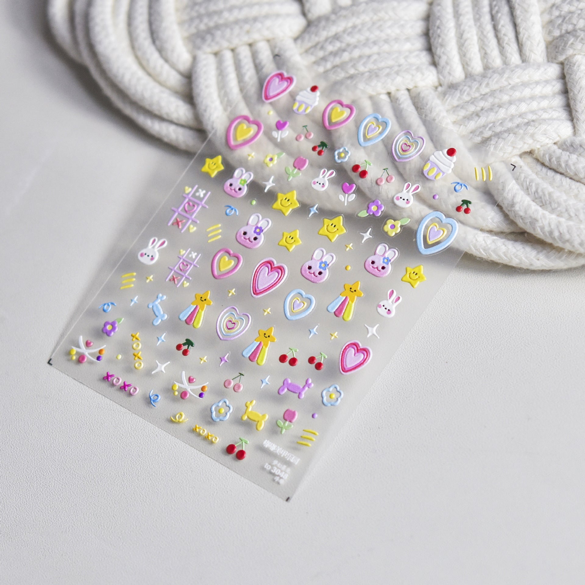 365nails: "Y2K Rainbow Flower Smile Face" – nail art stickers