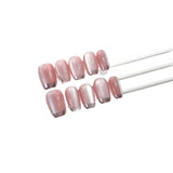 Soft Pink Cat Eye Glossy Minimal Press On Nails