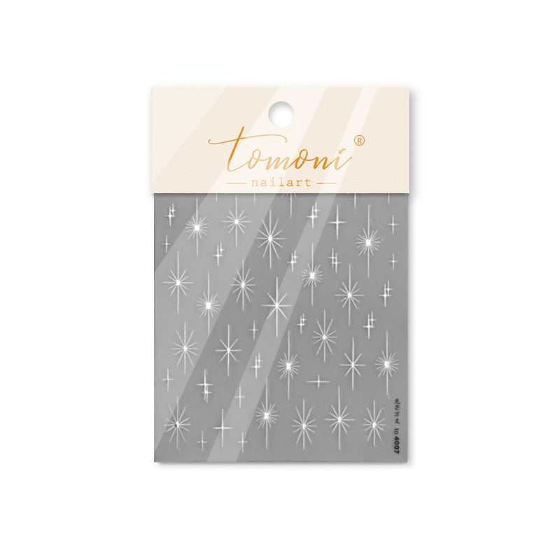 Starburst Collection: "Golden Radiance" – 3D Metallic Nail Sticker