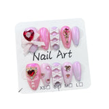 Sweet and cool Spice Girls Handmade Press-on Nails pure want to flash  almond nail  handmade finished nail wholesale｜365nails
