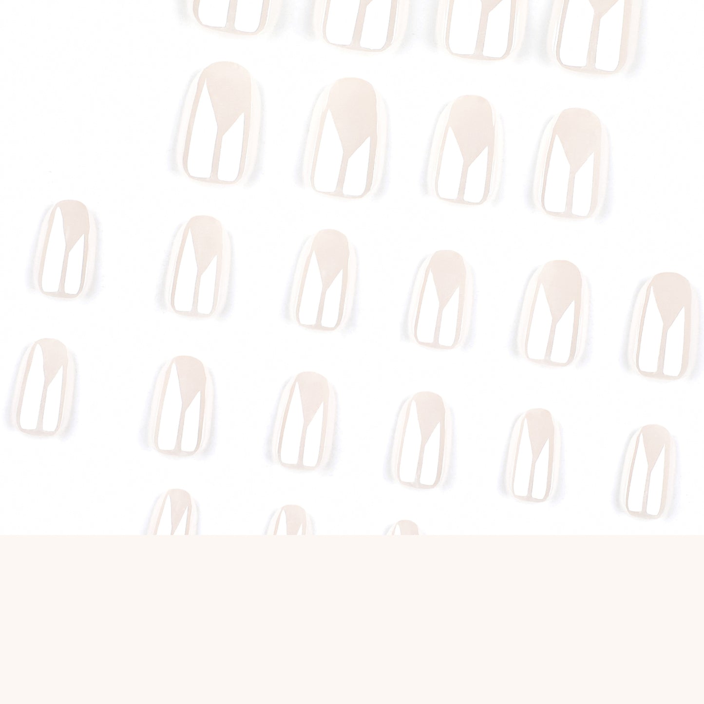 White solid color coating  wholesale short round simple beauty wearing fake nails｜365nails