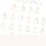 White solid color coating wearing nail piece wholesale short round Yiwu nail art simple beauty wearing fake nails