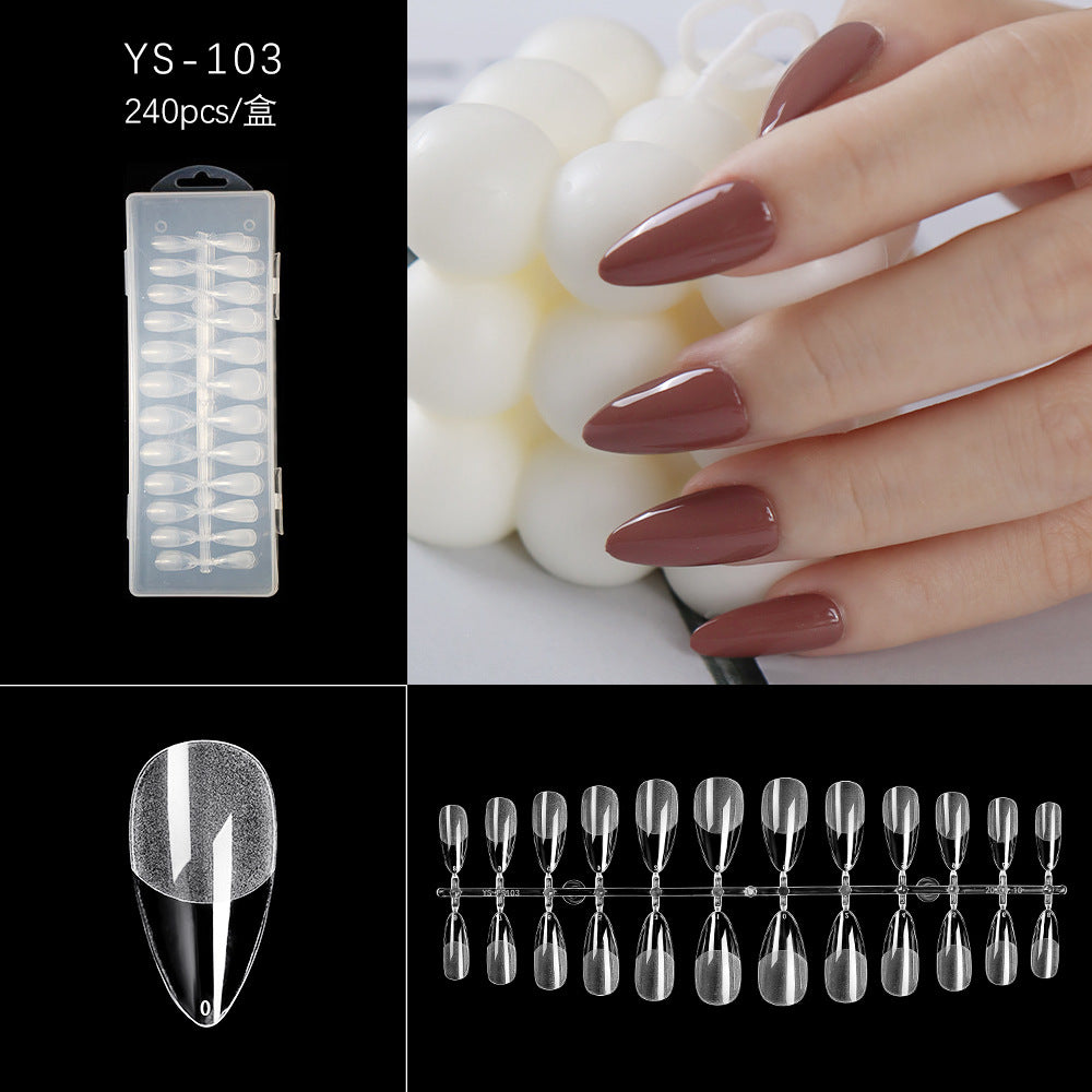 365nails 240PCS 跨境熱銷款｜免銼無縫軟凝膠甲片（半霧/全霧可選）