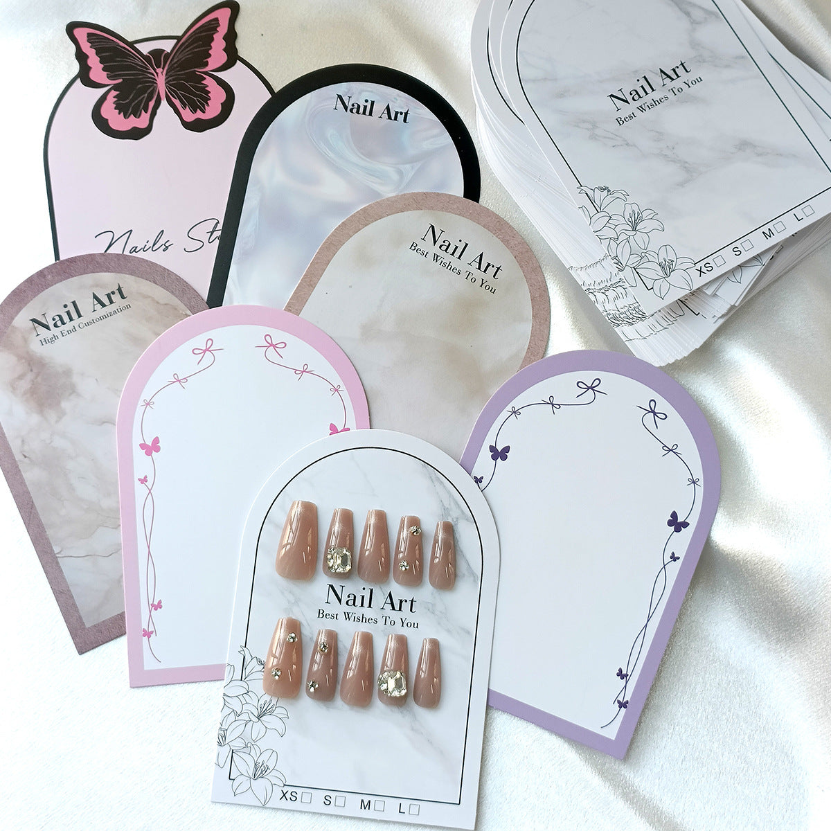 Arch‑Shaped Nail Art Display Cards for Press‑On Nails