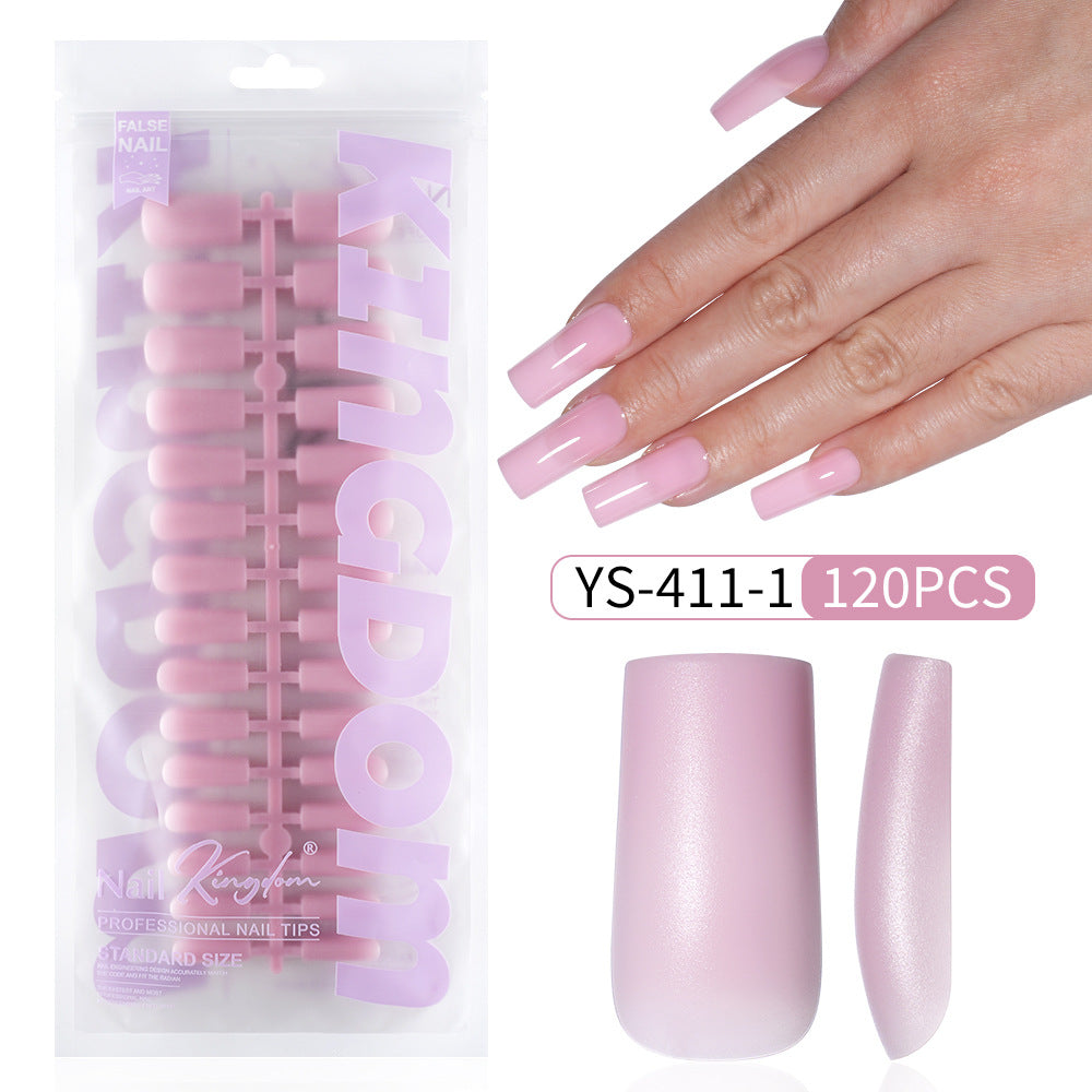 Nail Tips New matte press on nails pads, solid color finished nail pads, fake nails, seamless detachable nail art 120 pcs in a bag