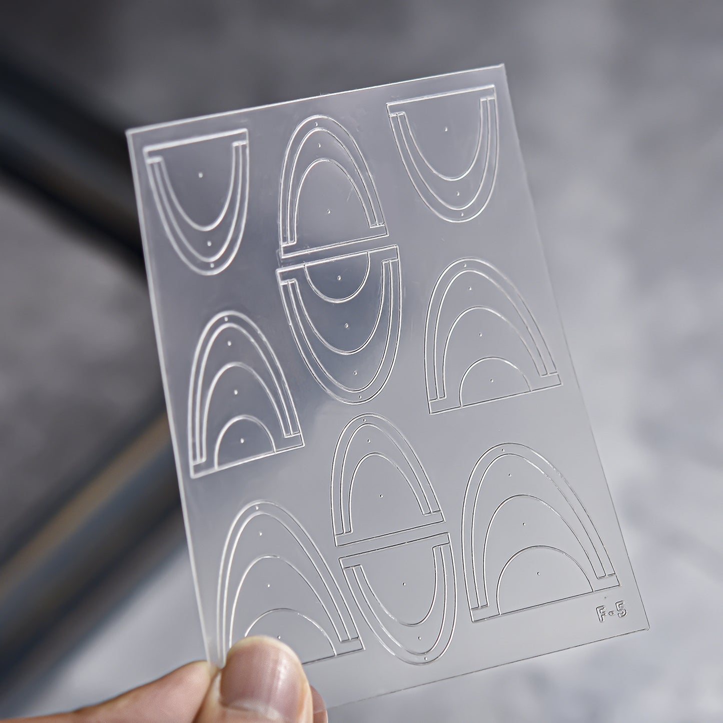 Clear Embossed Nail Stickers – Multi-Pattern Outline Set