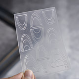 Clear Embossed Nail Stickers – Multi-Pattern Outline Set