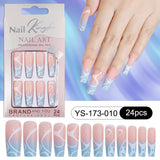 Nail Tips special for press on nails rectangular nail pieces removable full sticker manicure 24 pieces boxed fake nail factory wholesale