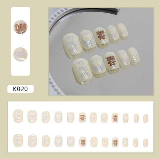 Kids nails  love bow  24 pieces｜365nails