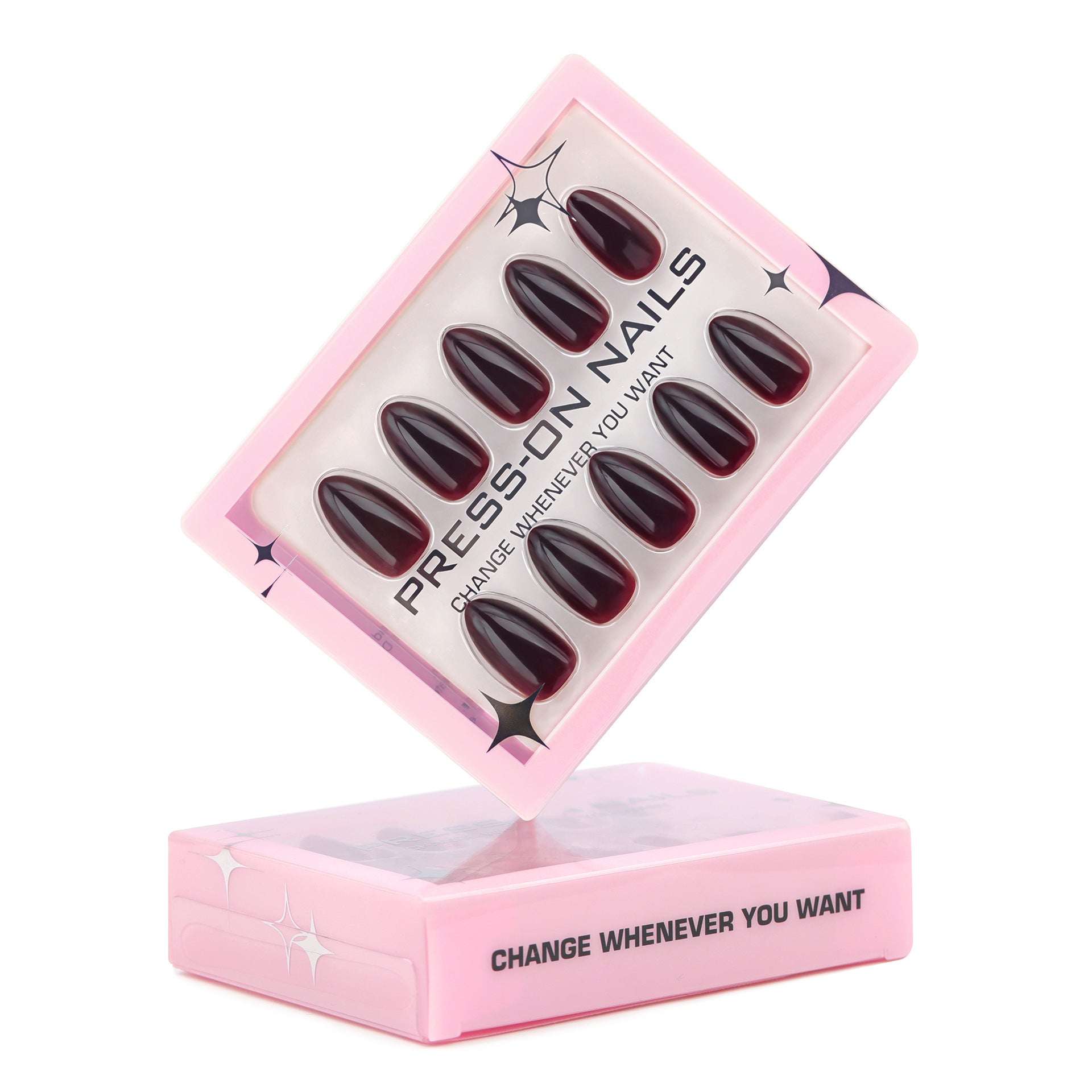 簡約辣妹風深紅漸變 短款熱銷穿戴甲 批發｜365nails