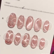 24片裝粉色甜美貓眼貼片（蝴蝶結）ins風｜365nails