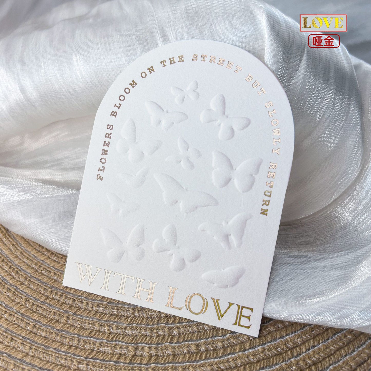 Embossed Gold Cotton Display Cards for Press On Nails (MOQ=50)