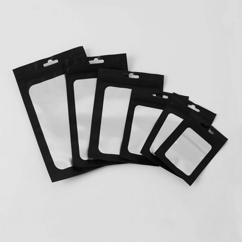 Colorful Stand-Up Zip Pouches with Window and Hang Hole | Resealable | Multiple Sizes | 100pcs