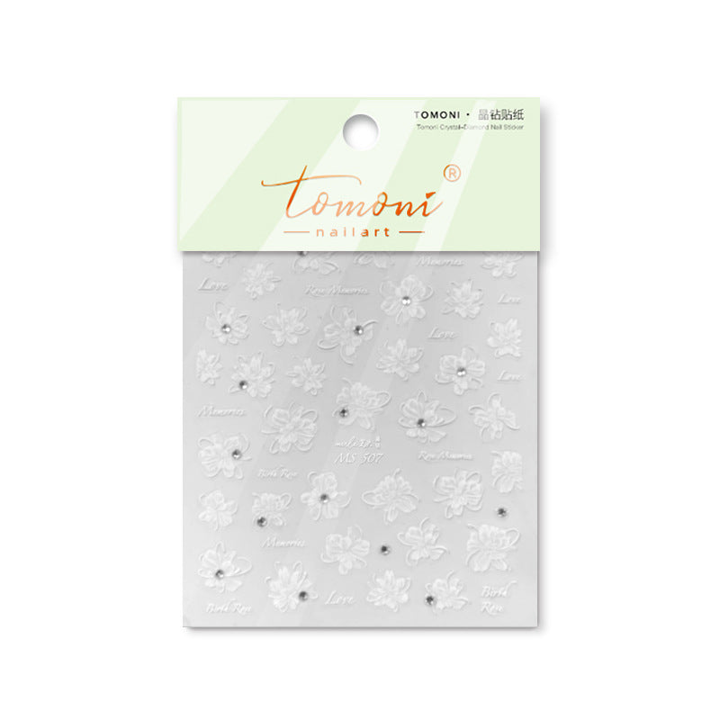 365nails: "lace rose crystal embossed" – Nail Art Stickers
