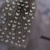Holographic Butterfly Nail Stickers – 3D Embossed Iridescent Set