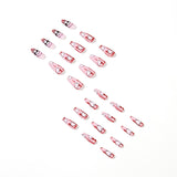 Labios rojos de Spice Girl escarlata, uñas postizas, parches, parches removibles, 365nails