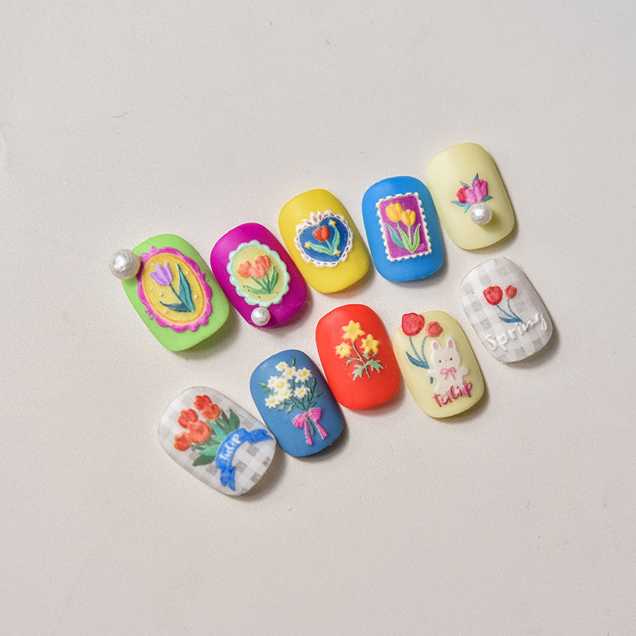 365nails: "Spring Garden Bunny" – nail art stickers