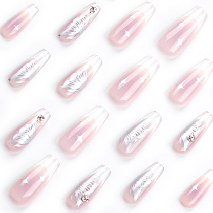 Internet celebrities wear nail pads Finished ins Wind Premium Butterfly Diamond  Patch Removable Nail Pads｜365nails