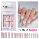 Press on nails advanced sense belt drill three-dimensional detachable nail art Spice girl fake nail press on nails wholesale