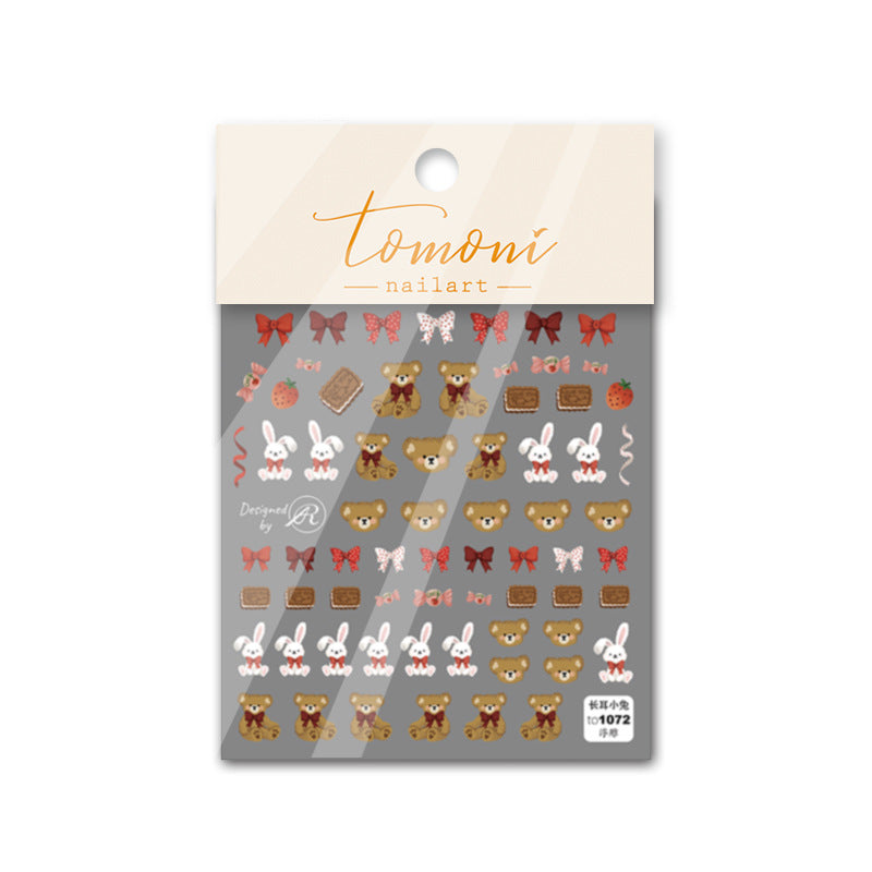 Pastel Plush Buddies – Cute Nail Art Accent Set