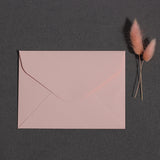 Romantic Blush Pink Envelope With Floral Wax Seal (MOQ=7)