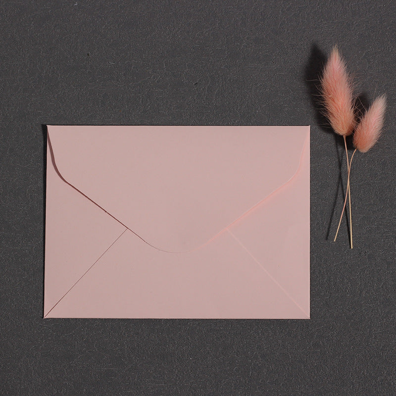 Romantic Blush Pink Envelope With Floral Wax Seal (MOQ=7)