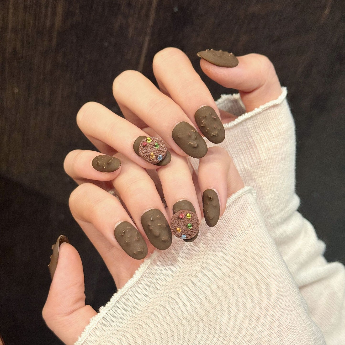 Chocolate Cookie 3D Nail Set
