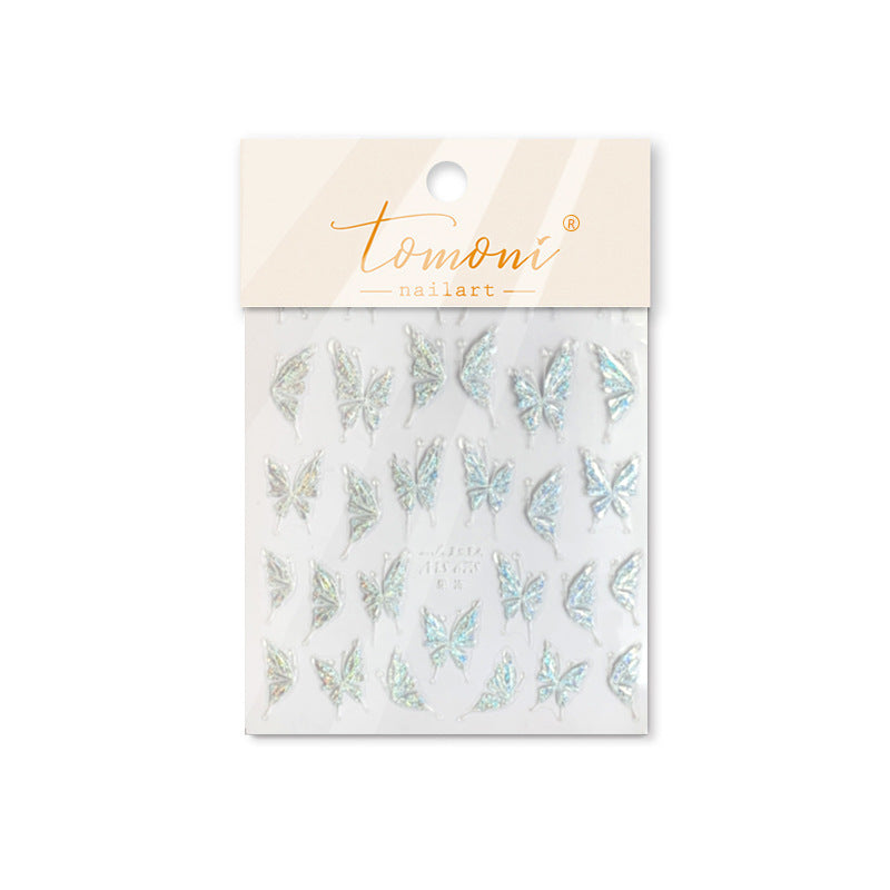 365nails: "Crystal Hologram Butterfly" –Nail Art Stickers