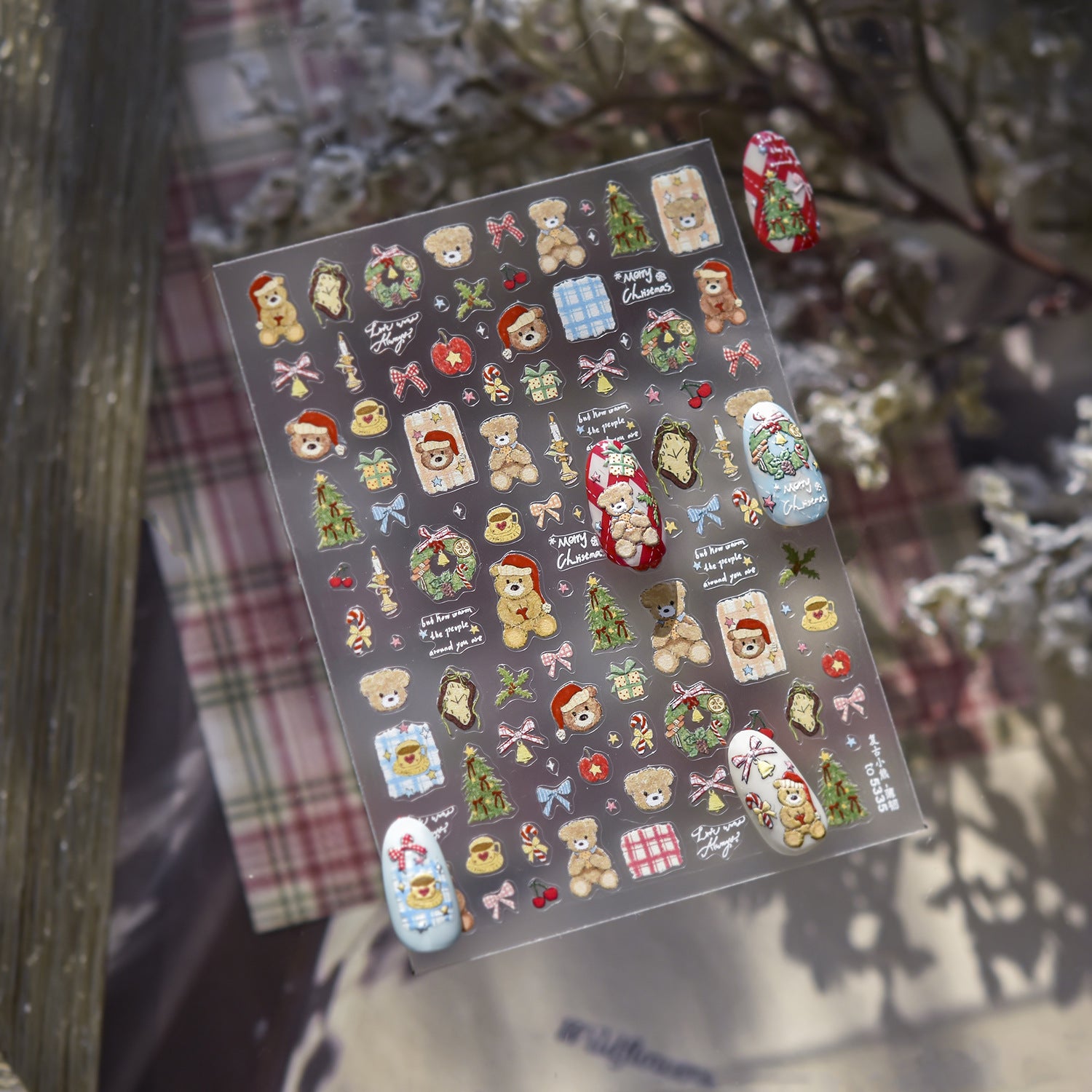 365nails: "Christmas Teddy Bear" – nail art stickers