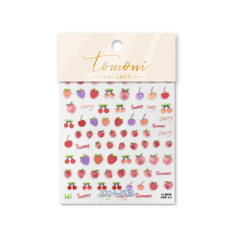 Summer Fruit Collection: "Sweet Summer Fruit" – 3D Jelly Nail Sticker