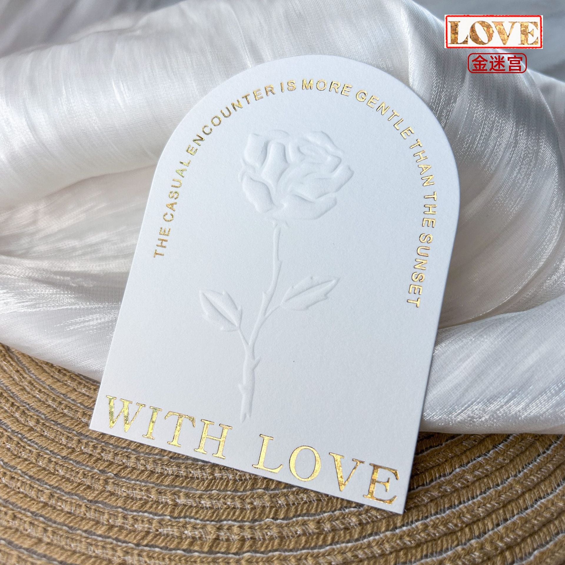 Embossed Gold Cotton Display Cards for Press On Nails (MOQ=50)