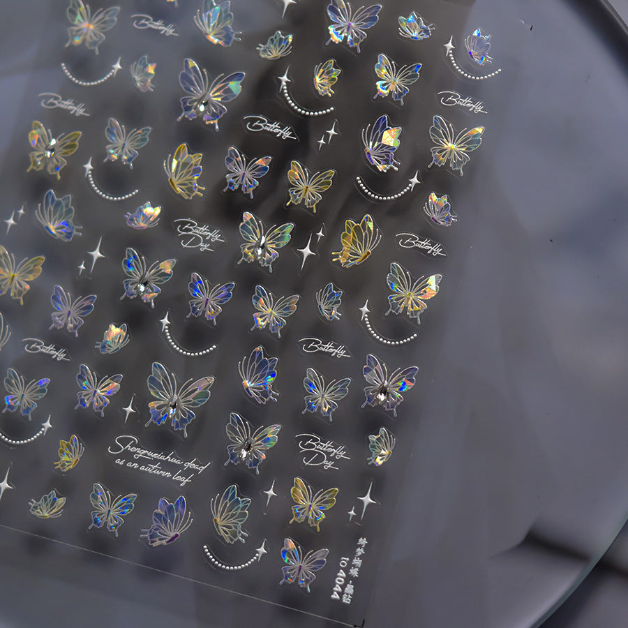 365nails: "crystal iridescent butterfly" – Nail Art Stickers