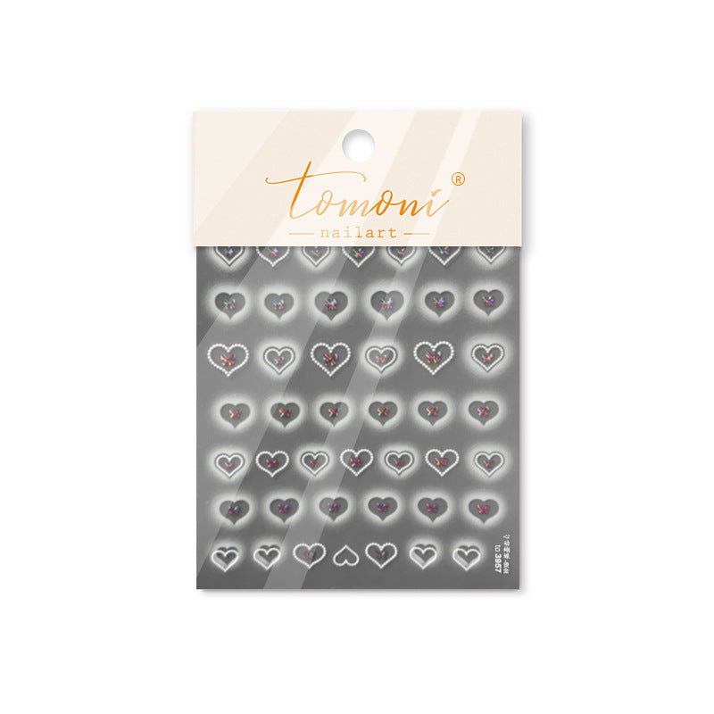 365nails: "Holographic Heart Outline" – nail art stickers
