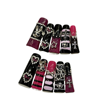 Extended duck bill manicure Overweight work Area limited  nails Handmade press-on nails manicure | 365nails