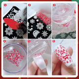 Christmas Nail Stamping Kit with Plates, Stamper & Polish Set (MOQ=3)