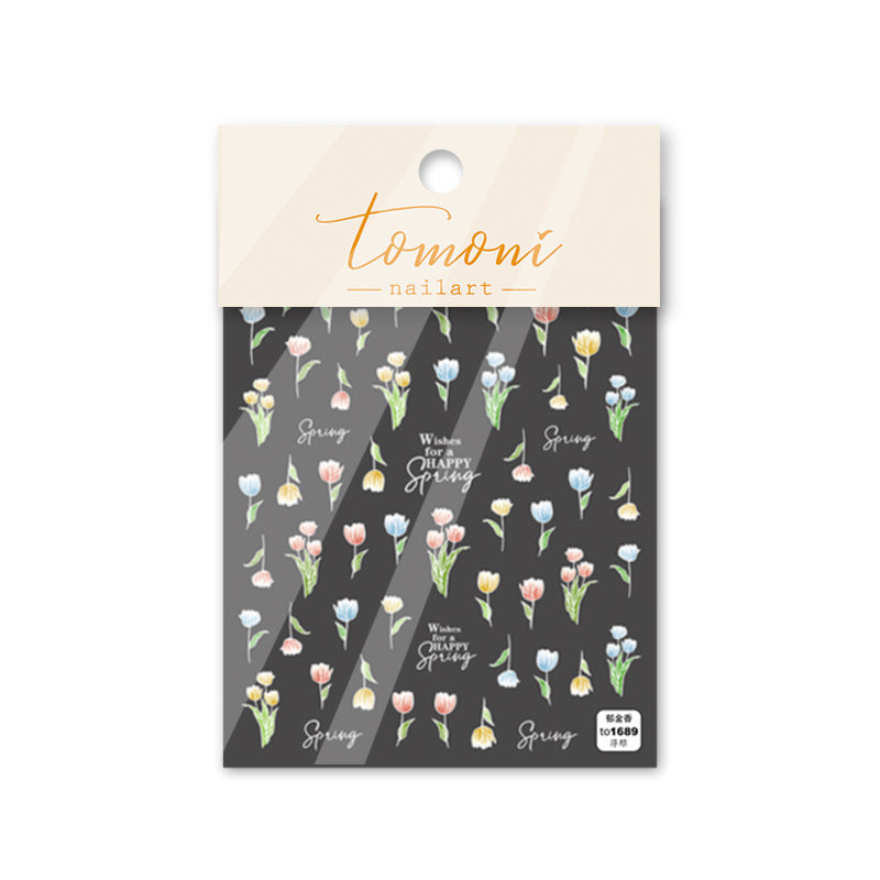 Pastel Tulip Wishes – Watercolor Spring Nail Art Set