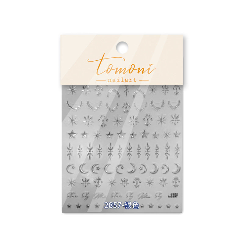 365nails: "Gold Foil Star Moon Celestial Ornament" – nail art stickers