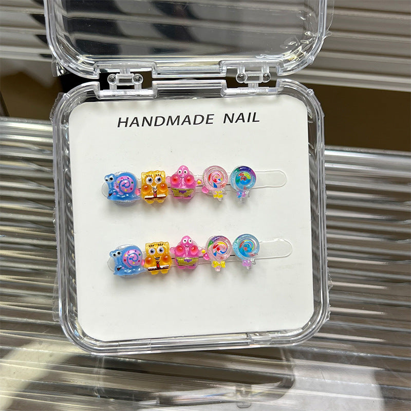 Sweet Cartoon Candy Kids Press On Nails Assorted Set