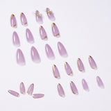 Parche para uñas con diseño de mariposa de Phnom Penh, color morado ahumado, para uñas postizas, removible y con acabado de 365nails