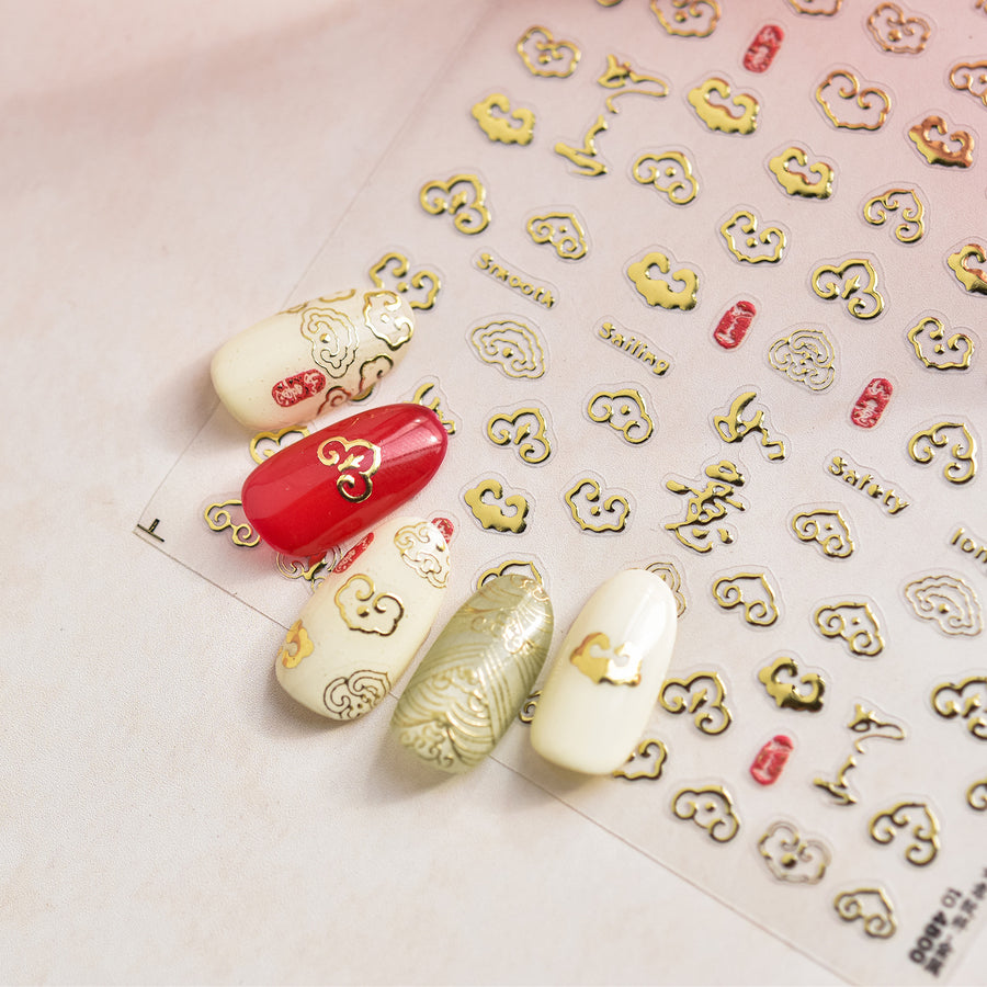 365nails: 길조 구름 & 행운 네일 아트 스티커