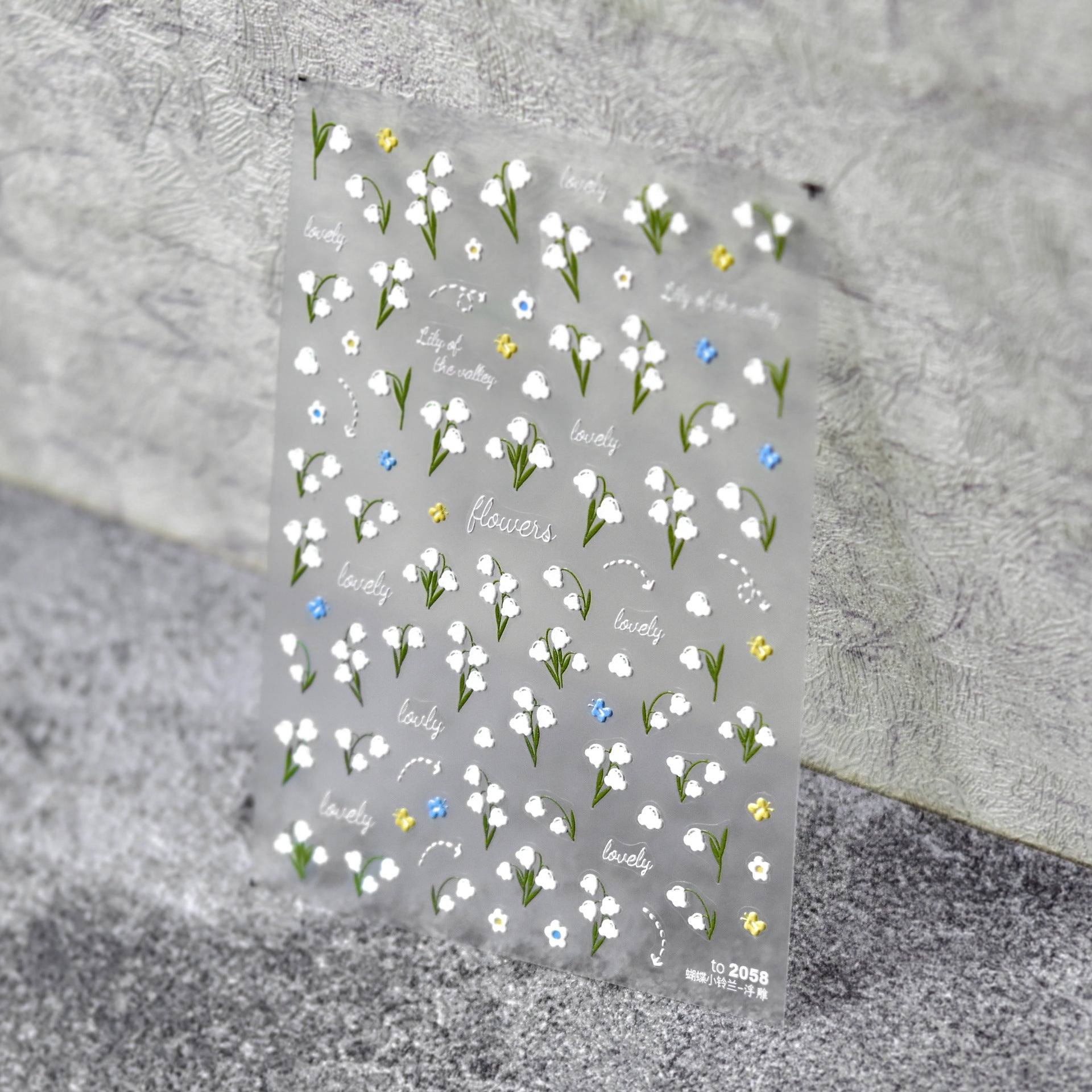 365nails: 浮雕鈴蘭花 – 美甲貼紙