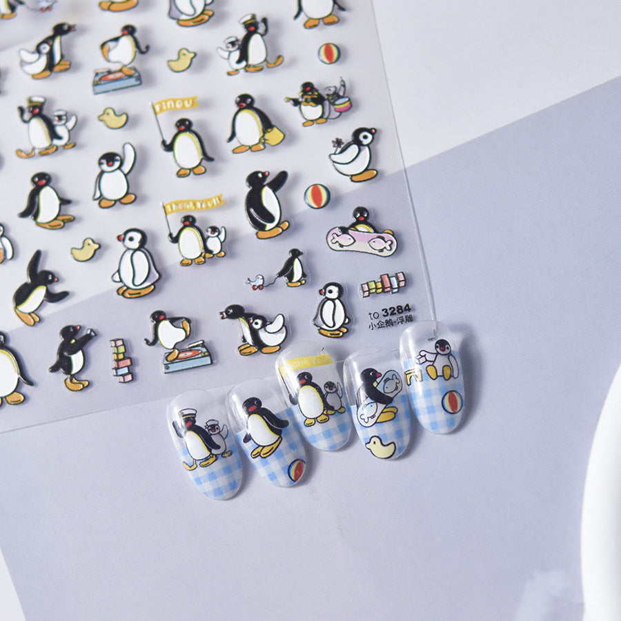 365nails: "Cute Playful Penguin" – nail art stickers