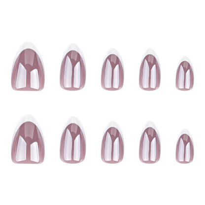 Minimalist French white coated wearable nail piece repeatable manicure fake nail short simple wearable nail wholesale｜365nails