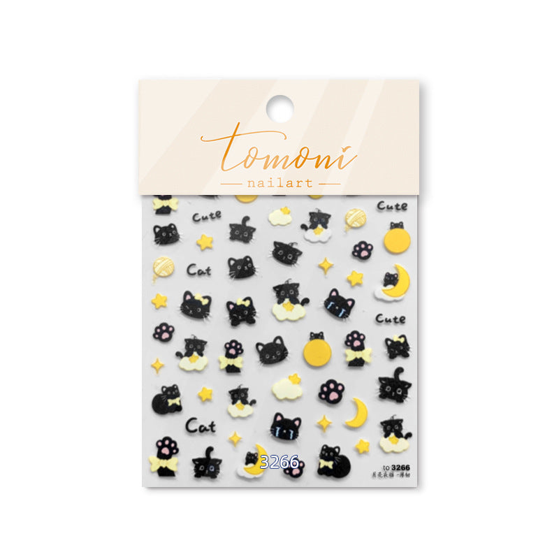 Cute Penguin Family – Sweet Cartoon Nail Art Stickers