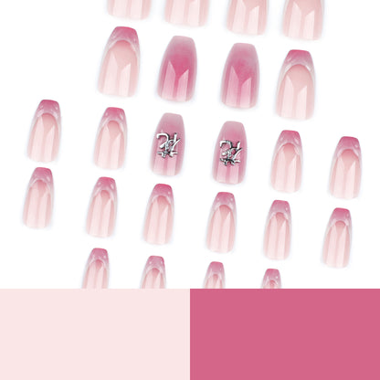French 3D three-dimensional water drop ripple press on nails blush nail art fake nail Chinese character nail patch nail piece finished product｜365nails